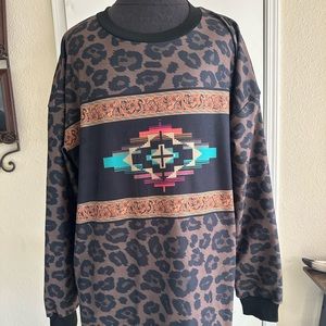 Crazy Train Leopard Pullover